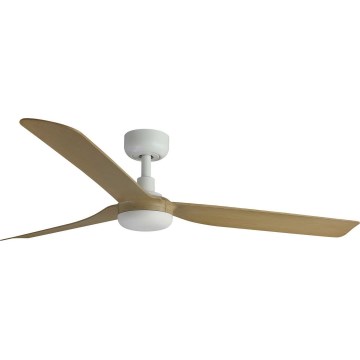 FARO 33816WT - Ceiling fan PUNT M brown/white d. 132 cm Wi-Fi Tuya + remote control