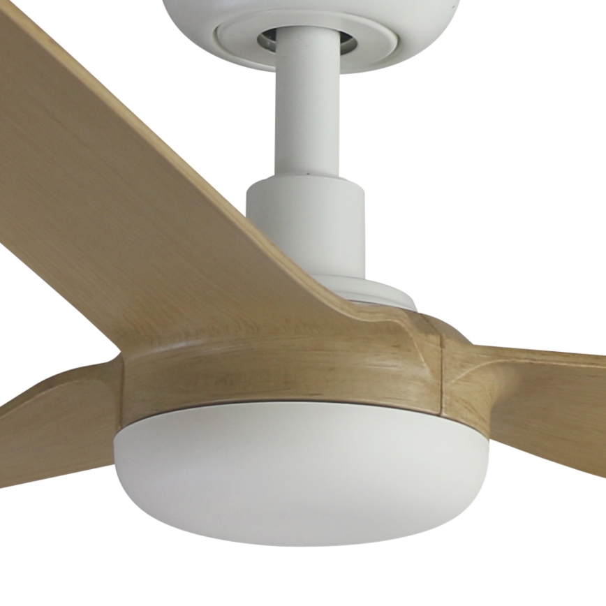 FARO 33816WT - Ceiling fan PUNT M brown/white d. 132 cm Wi-Fi Tuya + remote control