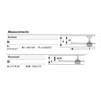 FARO 33816WT1S - PUNT M LED Dimmable Ceiling Fan LED/18W/230V 2700/3000/4000K Ø 132 cm Beige/White Tuya Wi‑Fi + Remote Control