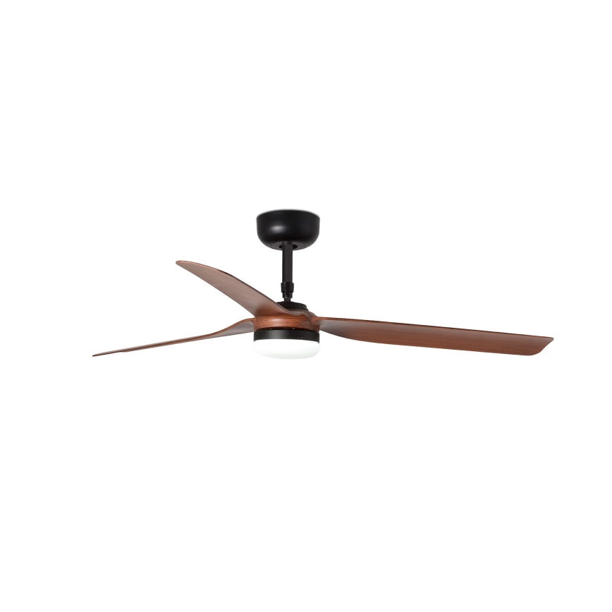FARO 33817WT-21 - PUNT M LED Dimmable Ceiling Fan, 18W LED/230V, Brown/Black, Ø 132 cm, Tuya Wi‑Fi + Remote Control