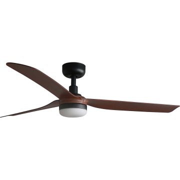FARO 33817WT1S - PUNT M LED dimmable ceiling fan LED/18W/230V 2700/3000/4000K Ø 132 cm brown/black Wi‑Fi Tuya + remote control