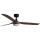 FARO 33817WT1S - PUNT M LED dimmable ceiling fan LED/18W/230V 2700/3000/4000K Ø 132 cm brown/black Wi‑Fi Tuya + remote control