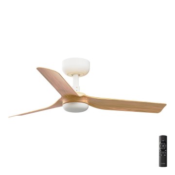 FARO 33821 - Ceiling fan MINI PUNT S brown/white d. 90 cm + remote control