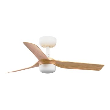 FARO 33821WT-1TW - LED Dimmable ceiling fan MINI PUNT S LED/10W/230V 2700/4000/6000K brown/white d. 90 cm Wi-Fi Tuya + remote control