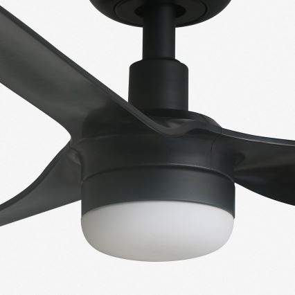 FARO 33822-1TW - MINI PUNT S LED dimmable ceiling fan with 10W LED, 2700/3000/4000K, black, Ø 90 cm + remote control