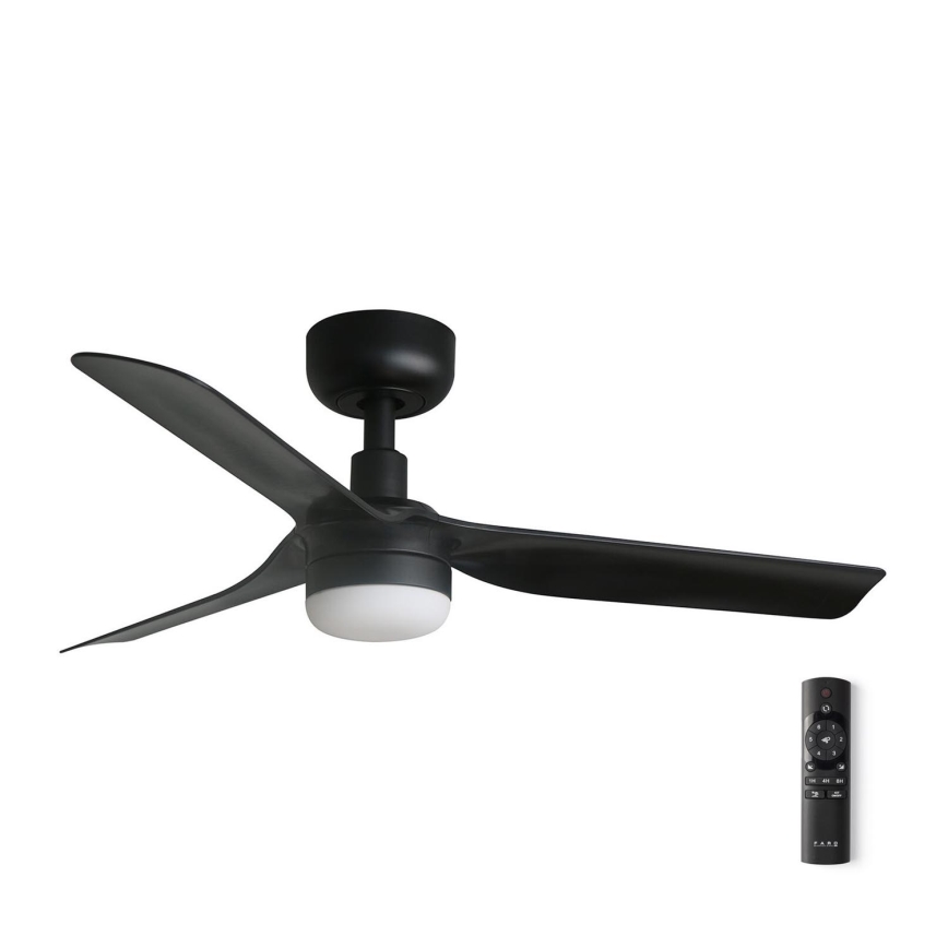 FARO 33822-1TW - LED Dimmable ceiling fan MINI PUNT S LED/10W 2700/4000/6000K black d. 90 cm + remote control