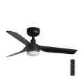 FARO 33822-1TW - MINI PUNT S LED dimmable ceiling fan with 10W LED, 2700/3000/4000K, black, Ø 90 cm + remote control
