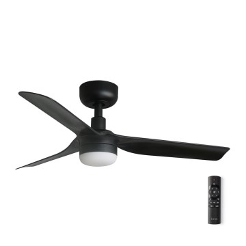 FARO 33822-1TW - MINI PUNT S LED dimmable ceiling fan with 10W LED, 2700/3000/4000K, black, Ø 90 cm + remote control