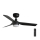 FARO 33822-1TW - MINI PUNT S LED dimmable ceiling fan with 10W LED, 2700/3000/4000K, black, Ø 90 cm + remote control