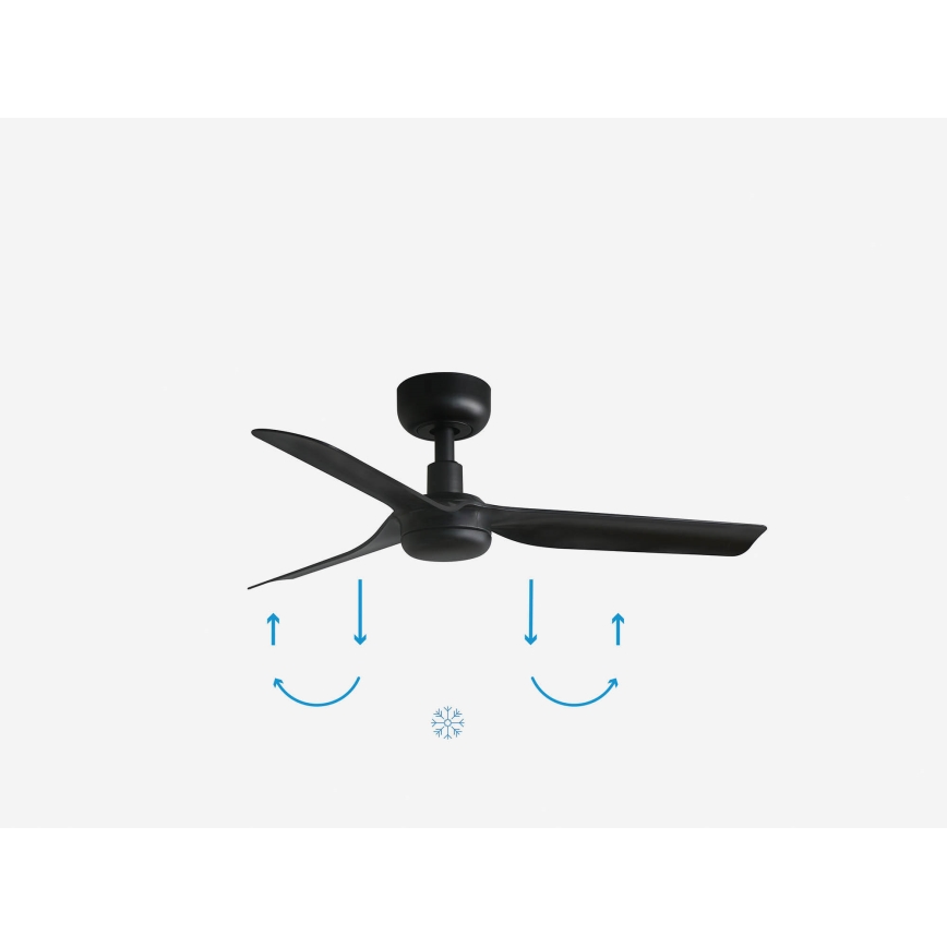 FARO 33822WP - Ceiling fan MINI PUNT S black d. 90 cm SMART + remote control