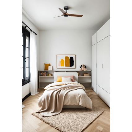 FARO 33823 - Ceiling fan MINI PUNT S brown/black d. 90 cm + remote control