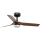 FARO 33823WT-1TW - LED Dimmable ceiling fan MINI PUNT S LED/10W/230V 2700/4000/6000K brown/black d. 90 cm Wi-Fi Tuya + remote control