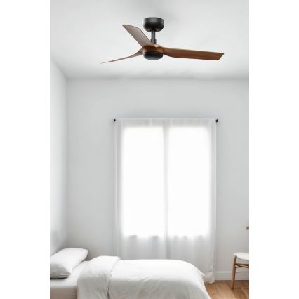 FARO 33823WT - Ceiling fan MINI PUNT S brown/black d. 90 cm Wi-Fi Tuya + remote control
