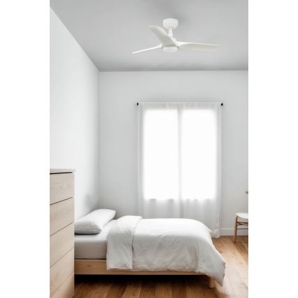 FARO 33824WT-1TW - LED Dimmable ceiling fan HEY S LED/10W/230V 2700/4000/6000K white d. 90 cm Wi-Fi Tuya + remote control