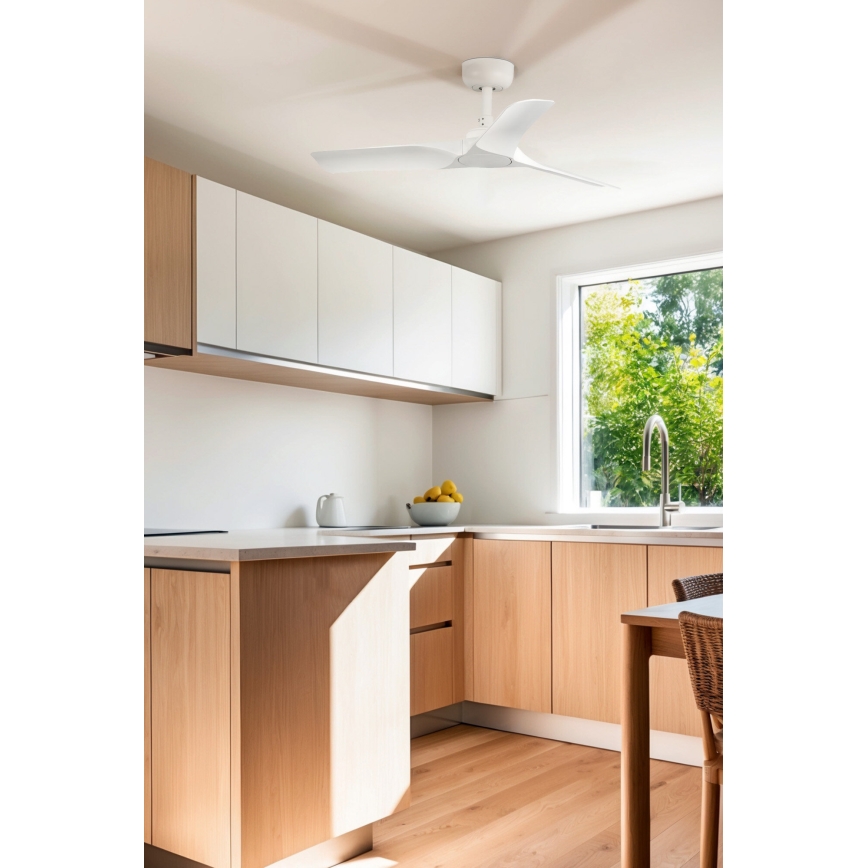 FARO 33824WT - Ceiling fan HEY S white d. 90 cm Wi-Fi Tuya + remote control