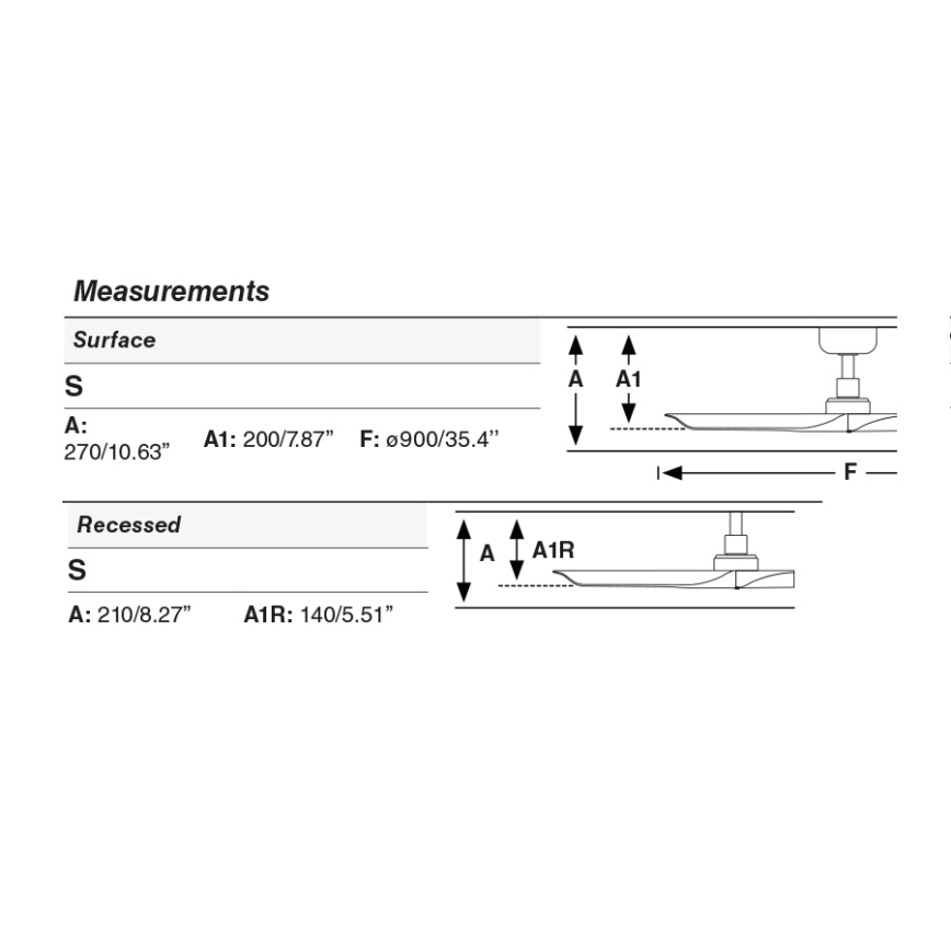 FARO 33824WT1S - LED Dimmable Ceiling Fan HEY S LED/10W/230V 2700/3000/4000K Ø 90 cm White Tuya Wi-Fi + Remote Control