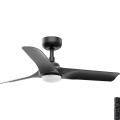 FARO 33825-1TW - HEY S LED Dimmable Ceiling Fan LED/10W/230V 2700/3000/4000K black Ø 90 cm + remote control