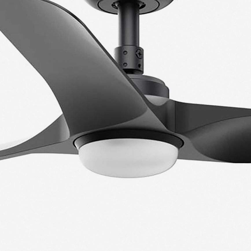 FARO 33825-1TW - HEY S LED Dimmable Ceiling Fan LED/10W/230V 2700/3000/4000K black Ø 90 cm + remote control