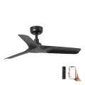FARO 33825WP - Ceiling fan HEY S black d. 90 cm SMART + remote control