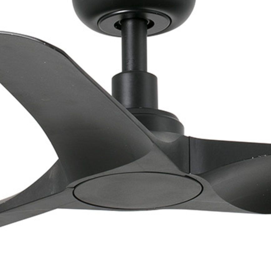 FARO 33825WP - Ceiling fan HEY S black d. 90 cm SMART + remote control