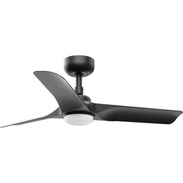 FARO 33825WT-1TW - LED Dimmable ceiling fan HEY S LED/10W/230V 2700/4000/6000K black d. 90 cm Wi-Fi Tuya + remote control