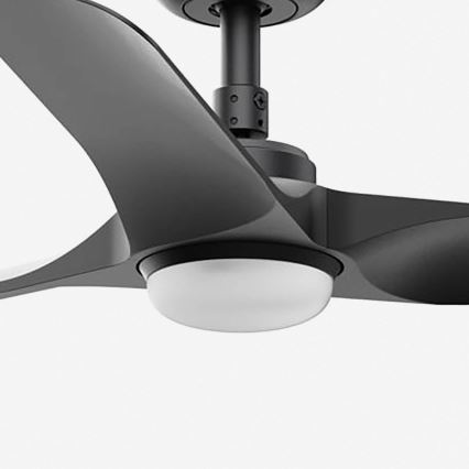 FARO 33825WT1S - HEY S Dimmable LED Ceiling Fan, LED 10W, 230V, 2700/3000/4000K, Ø 90 cm, Black, Tuya Wi-Fi + Remote Control