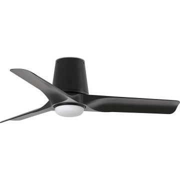 FARO 33827WT1S - HEY TUB S LED dimmable ceiling fan, 10W LED, 230V, 2700/3000/4000K, Ø90 cm, black, Tuya Wi‑Fi + remote control