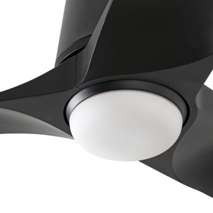 FARO 33827WT1S - HEY TUB S LED dimmable ceiling fan, 10W LED, 230V, 2700/3000/4000K, Ø90 cm, black, Tuya Wi‑Fi + remote control