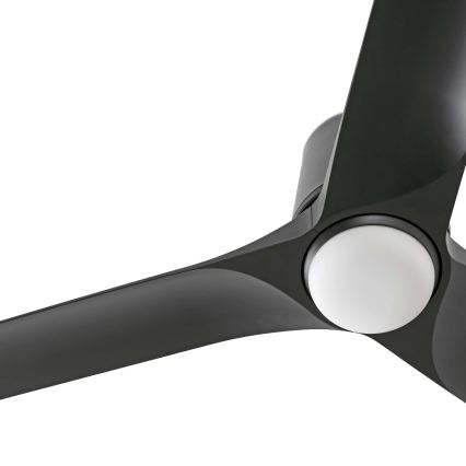 FARO 33827WT1S - HEY TUB S LED dimmable ceiling fan, 10W LED, 230V, 2700/3000/4000K, Ø90 cm, black, Tuya Wi‑Fi + remote control