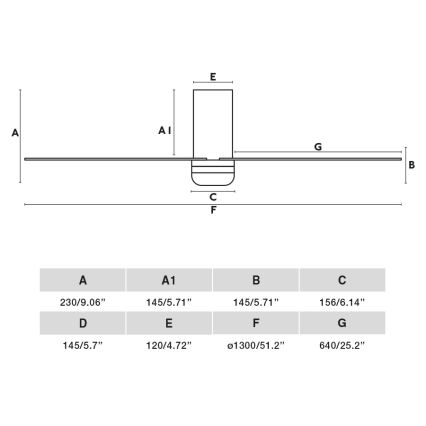 FARO 33828-1TW - LED Dimmable ceiling fan PUNT TUB M LED/18W/230V 3000/4200/6500K d. 130 cm white + remote control