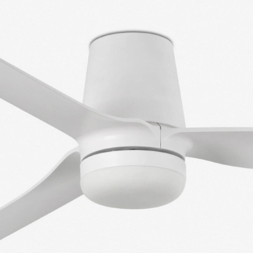 FARO 33828WT-1TW - LED Dimmable ceiling fan PUNT TUB M LED/18W/230V 3000/4200/6500K white d. 132 cm Wi-Fi Tuya + remote control