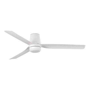 FARO 33828WT1S - Dimmable LED ceiling fan PUNT TUB M LED/18W/230V 2700/3000/4000K diam. 132 cm white Tuya Wi-Fi + remote control