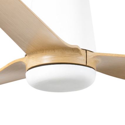 FARO 33829 - Ceiling fan PUNT TUB M brown/white d. 130 cm + remote control