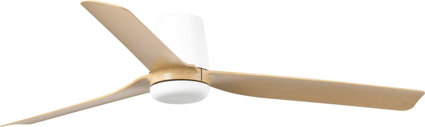 FARO 33829WT - Ceiling fan PUNT TUB M brown/white d. 132 cm Wi-Fi Tuya + remote control