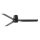 FARO 33830 - Ceiling fan PUNT TUB M black d. 130 cm + remote control