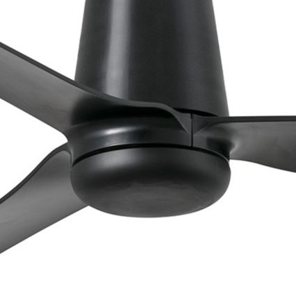 FARO 33830 - Ceiling fan PUNT TUB M black d. 130 cm + remote control