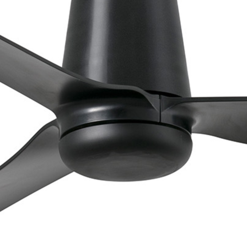 FARO 33830 - Ceiling fan PUNT TUB M black d. 130 cm + remote control