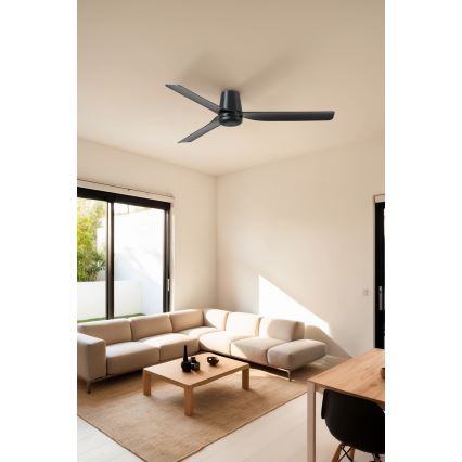 FARO 33830WT - Ceiling fan PUNT TUB M black d. 132 cm Wi-Fi Tuya + remote control