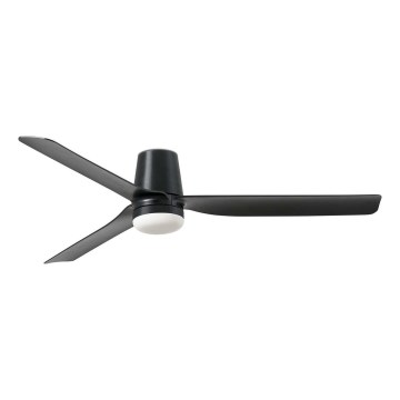 FARO 33830WT1S - Dimmable LED Ceiling Fan PUNT TUB M LED/18W/230V 2700/3000/4000K Ø 132 cm Black Tuya Wi‑Fi + Remote Control