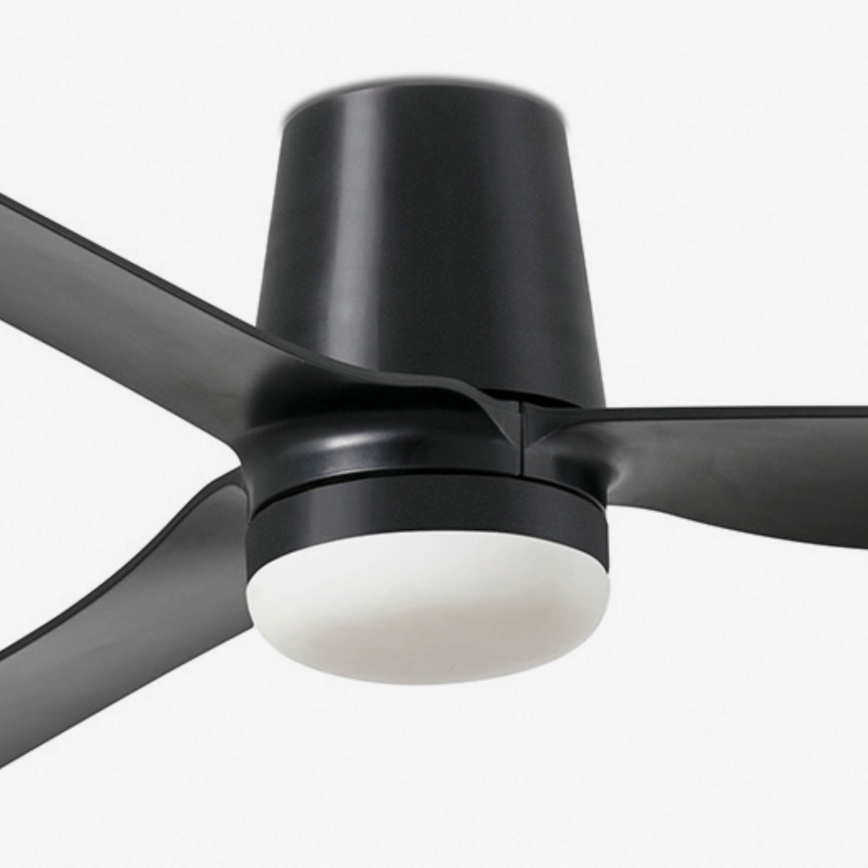 FARO 33830WT1S - Dimmable LED Ceiling Fan PUNT TUB M LED/18W/230V 2700/3000/4000K Ø 132 cm Black Tuya Wi‑Fi + Remote Control