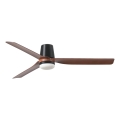 FARO 33831-1TW - LED dimmable ceiling fan PUNT TUB M LED/18W/230V, color-temperature switchable 2700/3000/4000K, Ø130 cm, brown/black + remote control
