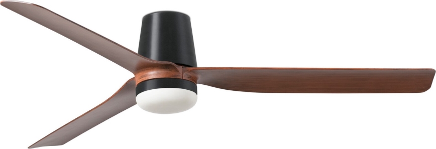 FARO 33831WT-1TW - LED Dimmable ceiling fan PUNT TUB M LED/18W/230V 3000/4200/6500K brown/black d. 132 cm Wi-Fi Tuya + remote control