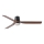 FARO 33831WT1S - LED Dimmable Ceiling Fan PUNT TUB M LED/18W/230V 2700/3000/4000K Ø132 cm Brown/Black Tuya Wi-Fi + Remote Control