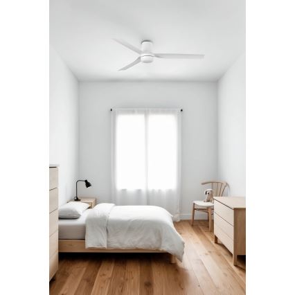 FARO 33832WT-1TW - LED Dimmable ceiling fan MINI PUNT TUB S LED/10W/230V 2700/4000/6000K white d. 90 cm Wi-Fi Tuya + remote control