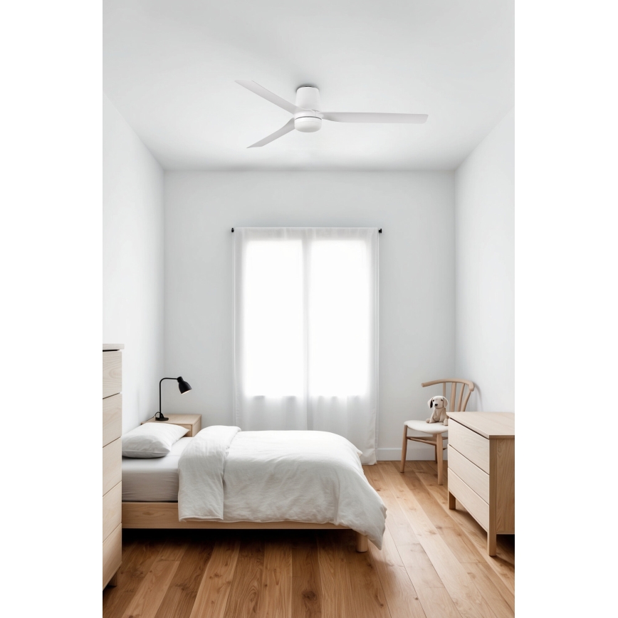 FARO 33832WT-1TW - LED Dimmable ceiling fan MINI PUNT TUB S LED/10W/230V 2700/4000/6000K white d. 90 cm Wi-Fi Tuya + remote control