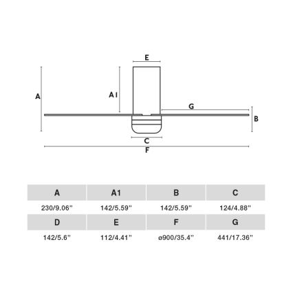FARO 33832WT-1TW - LED Dimmable ceiling fan MINI PUNT TUB S LED/10W/230V 2700/4000/6000K white d. 90 cm Wi-Fi Tuya + remote control