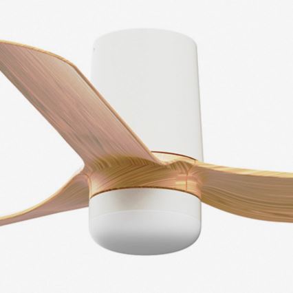 FARO 33833-1TW - LED Dimmable ceiling fan MINI PUNT TUB S LED/10W/230V 2700/4000/6000K d. 90 cm brown/white + remote control