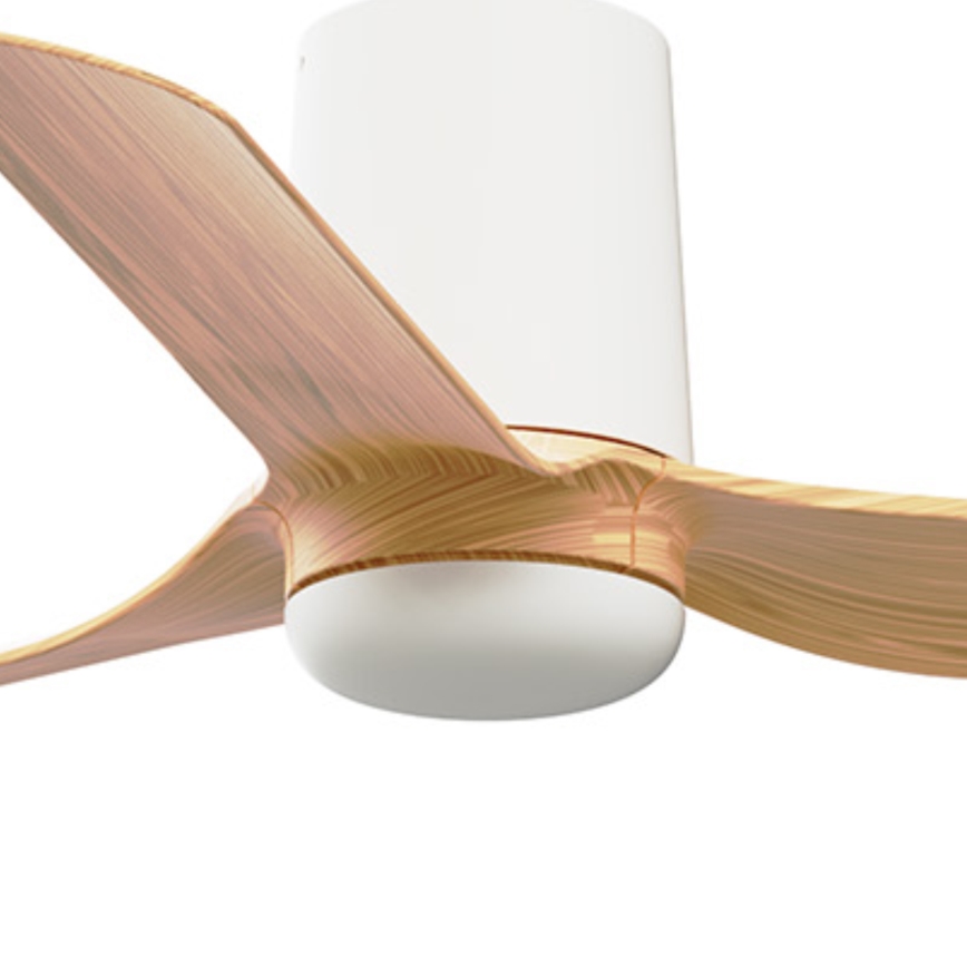 FARO 33833 - Ceiling fan MINI PUNT TUB S brown/white d. 90 cm + remote control