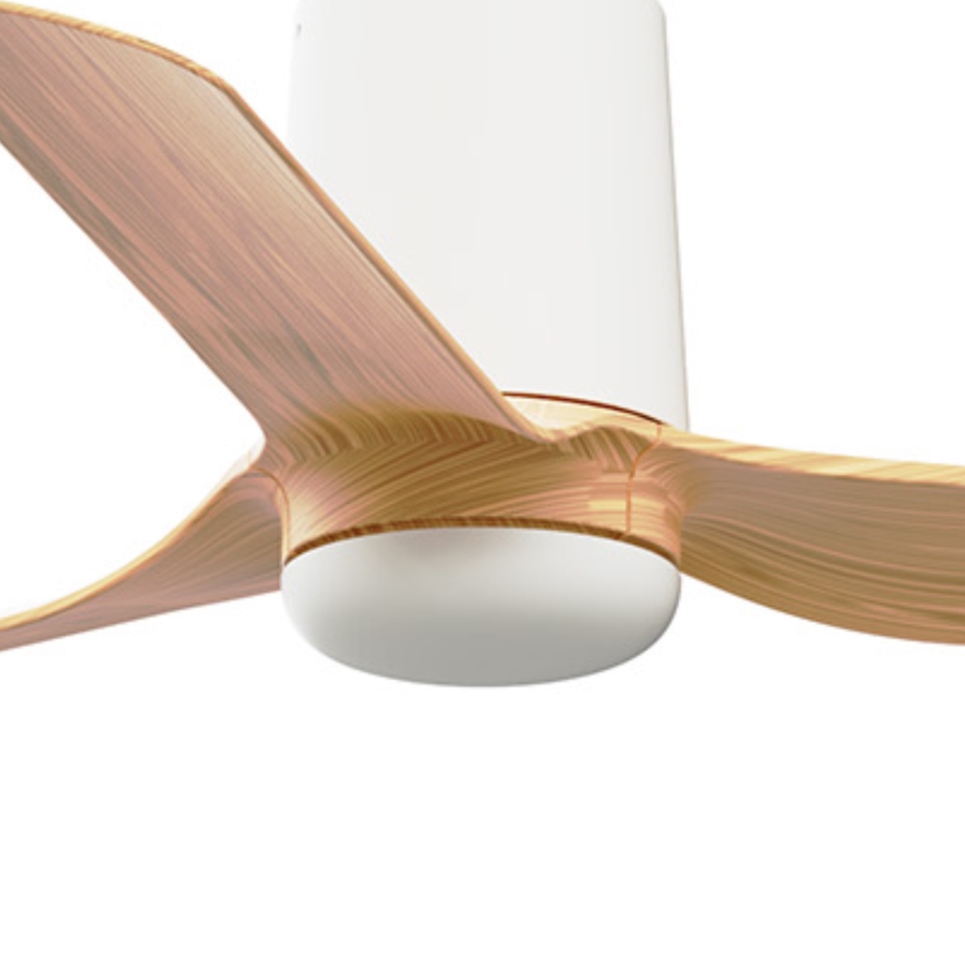 FARO 33833WT - Ceiling fan MINI PUNT TUB S brown/white d. 90 cm Wi-Fi Tuya + remote control