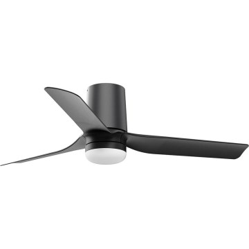 FARO 33834WT-1TW - LED Dimmable ceiling fan MINI PUNT TUB S LED/10W/230V 2700/4000/6000K black d. 90 cm Wi-Fi Tuya + remote control